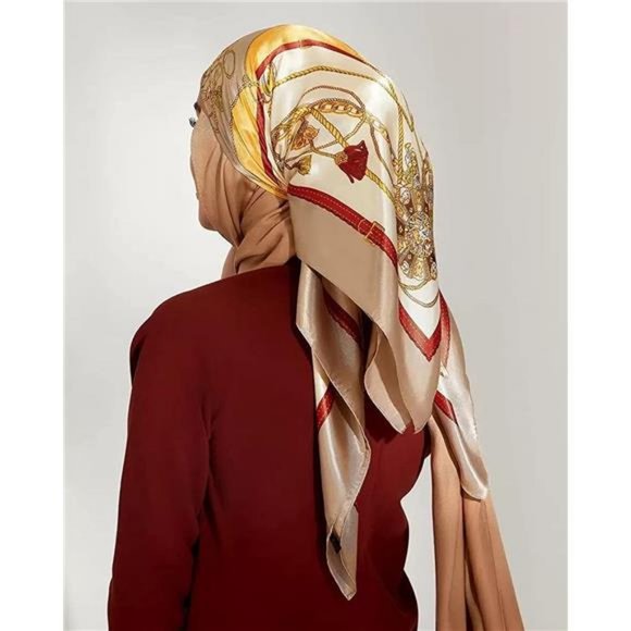 Turbante hijab musulmano per donna Bandana Sciarpa tinta